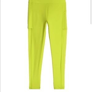 IVY PARK X ADIDAS X Peloton Power Tights in neon yellow